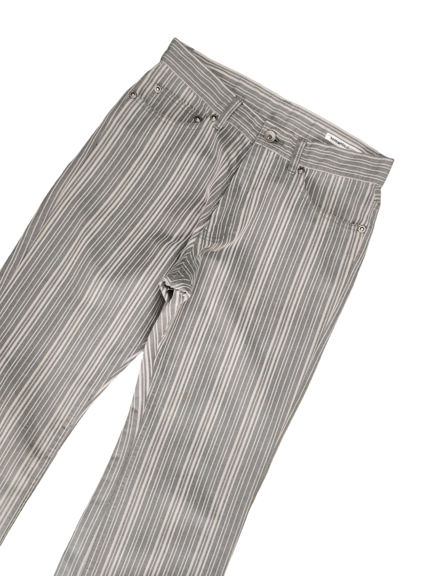 semanticdesign Flare Denim Pants Semantic Design Striped Boot Cut Y2k Lgb Size US 28 / EU 44 - 4 Thumbnail