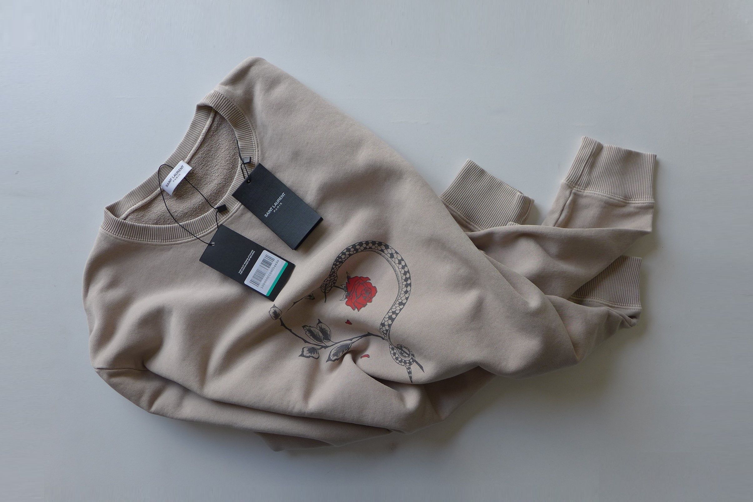 Saint Laurent Paris Saint Laurent SS18 Snake & Rose Heart Sweatshirt Size US M / EU 48-50 / 2 - 6 Thumbnail