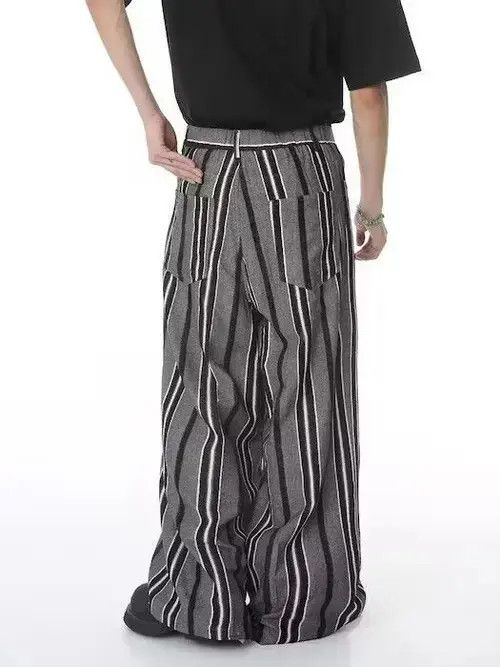 Japanese Brand Striped Baggy Sweatpants Size US 32 / EU 48 - 7 Thumbnail