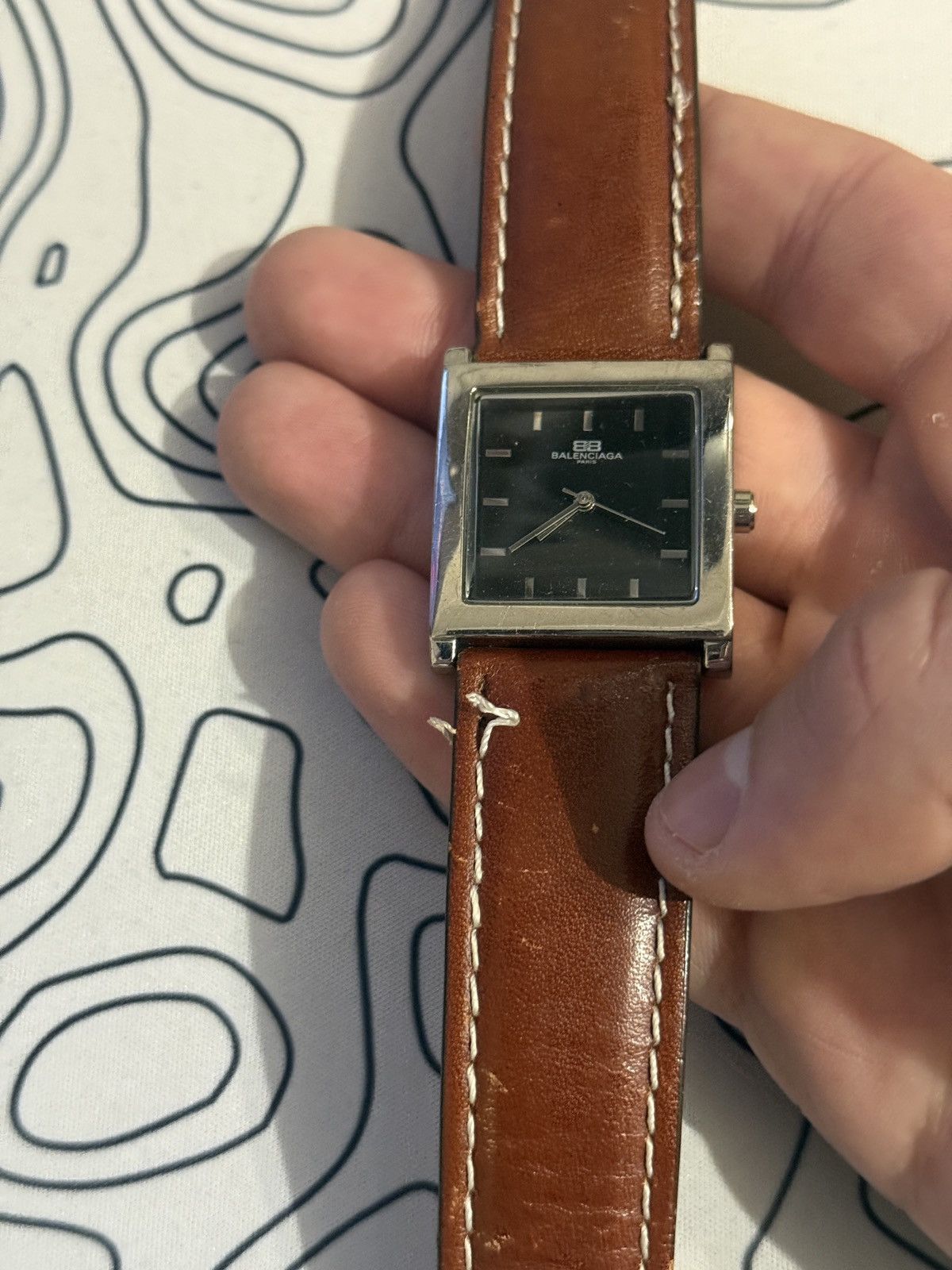 Balenciaga Balenciaga Paris brown Leather Minimalist Watch Size ONE SIZE - 6 Thumbnail