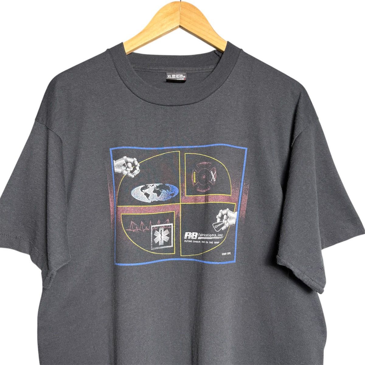 Vintage Vintage 90s Putting Charloe Ohio On The Map Randy Sroufe Tee Size US XL / EU 56 / 4 - 1 Thumbnail