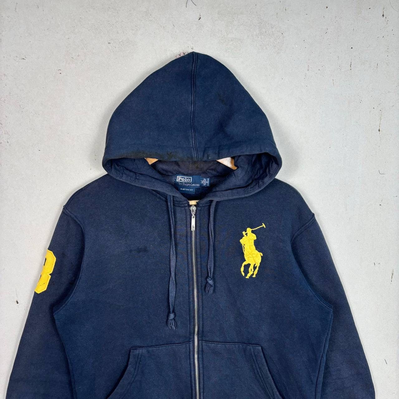 Polo Ralph Lauren Polo Ralph Lauren Big Pony #3 Zip Hoodie Navy Yellow M Size US M / EU 48-50 / 2 - 3 Thumbnail