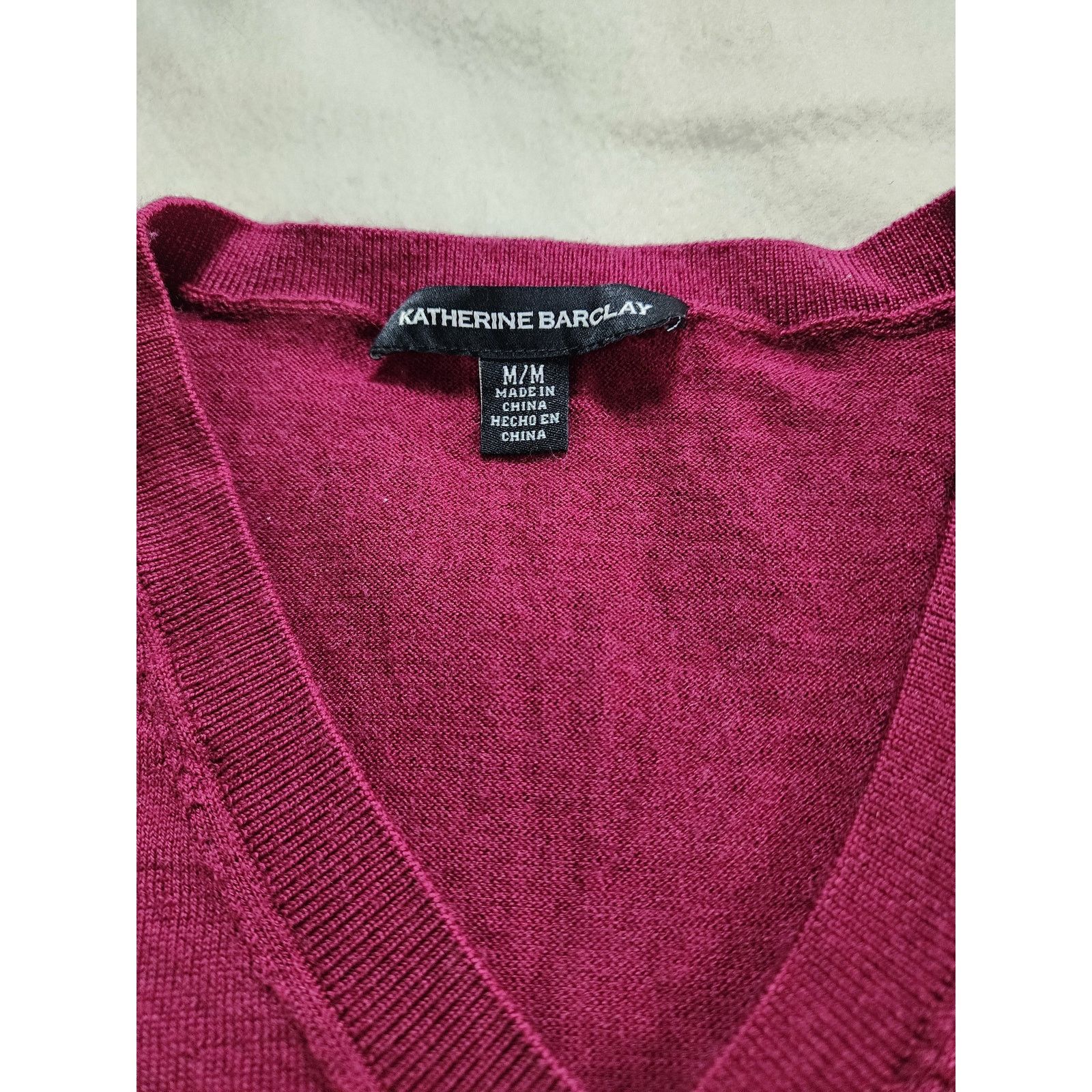 Other Katherine Barclay Womens M 100% Fine Merino Wool Sweater Size M / US 6-8 / IT 42-44 - 5 Thumbnail
