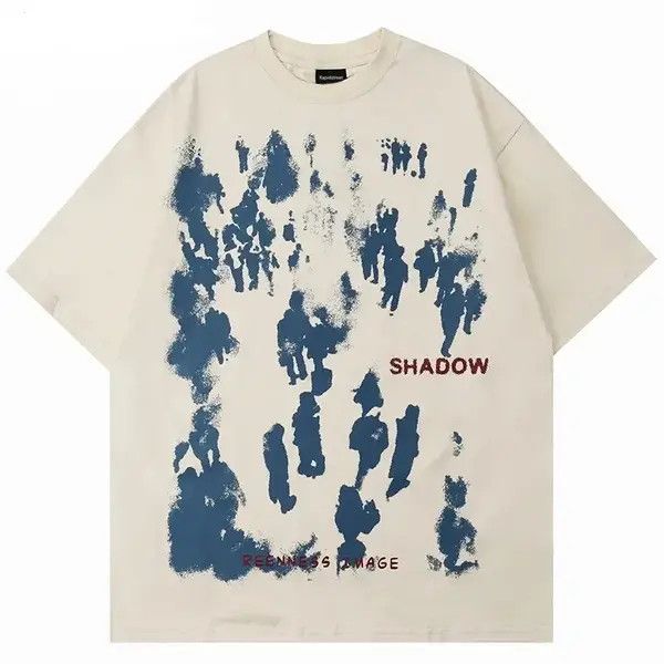 Designer Hip-hop street retro silhouette print short sleeve t-shirt Size US S / EU 44-46 / 1 - 1 Thumbnail