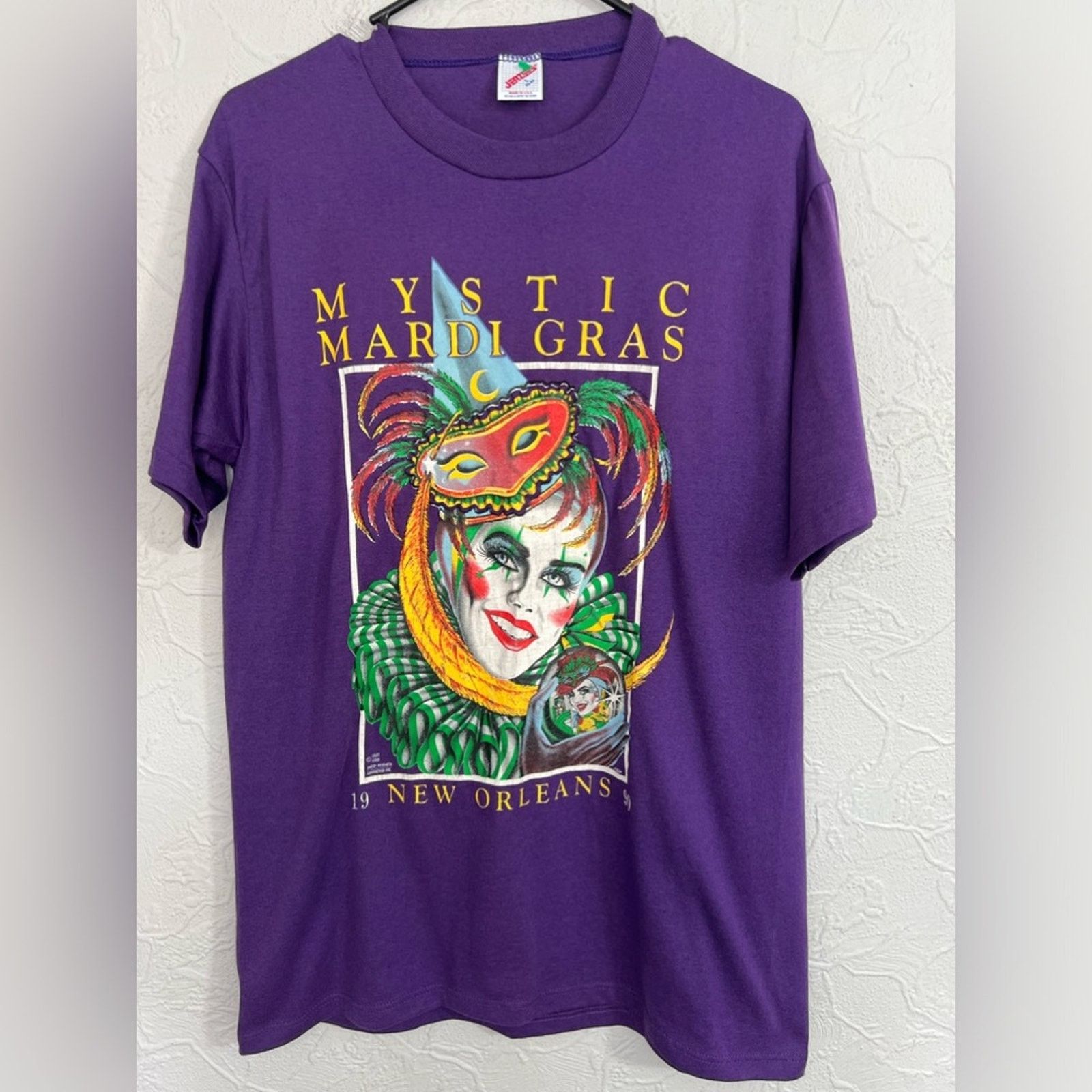 Vintage 2024 Mardi Gras '90s New Orleans Single Stitch T-Shirt Size XL