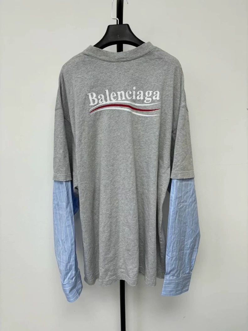 Balenciaga Balenciaga balenciaga long sleeve tshirt with plaid cuffs Size US S / EU 44-46 / 1 - 2 Thumbnail