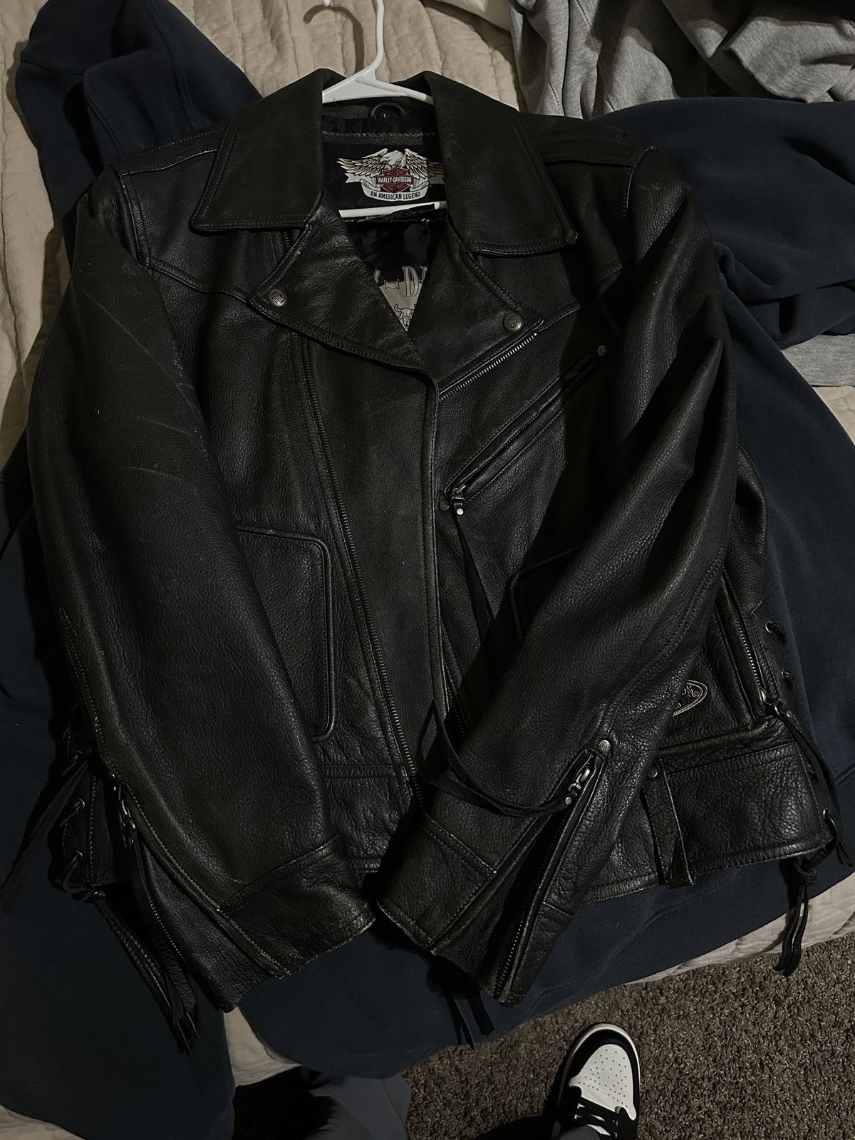 Harley Davidson Vintage Harley Leather Jacket Size US L / EU 52-54 / 3 - 7 Thumbnail