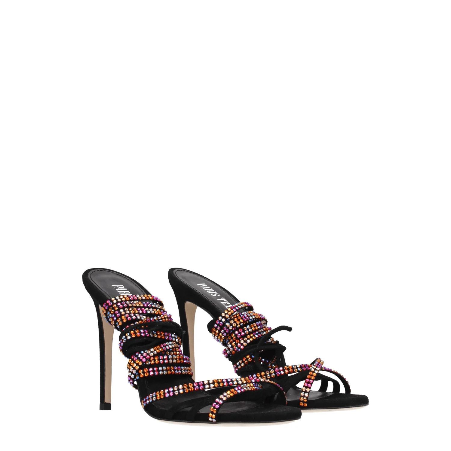 Paris Texas ob1o1e1124 Suede Sandals in Black Multi Size US 8 / IT 38 - 2 Thumbnail
