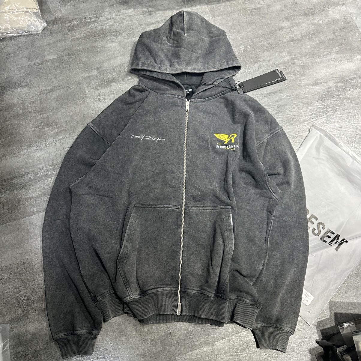 Represent Clo. Represent Team Spirit Zip Hoodie - Vintage Grey Size US XXL / EU 58 / 5 - 1 Thumbnail