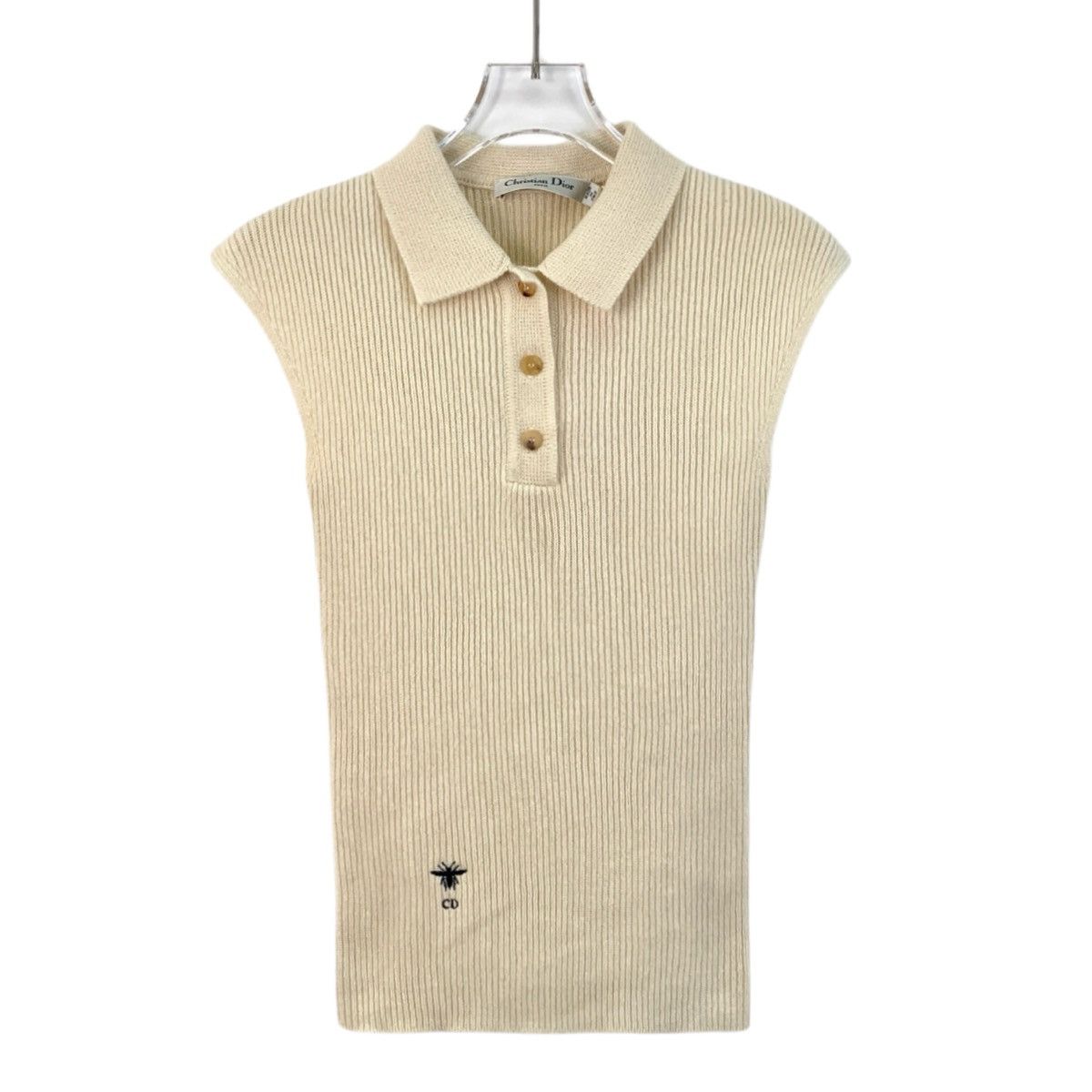 Dior Christian Dior Cashmere Sleeveless Knit Top K26WX Size XXS / US 00 / IT 34 - 1 Thumbnail