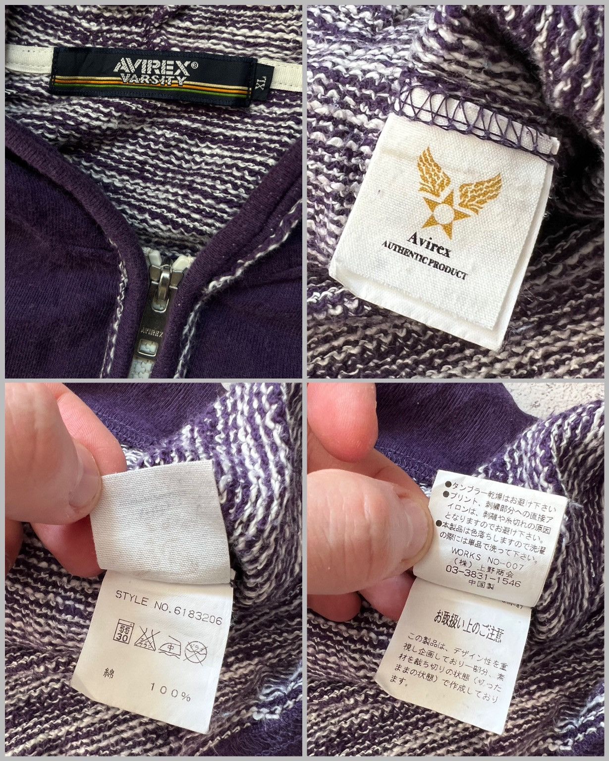 Avirex × Vintage Avirex Vintage zip Hoodie Size US XL / EU 56 / 4 - 7 Thumbnail