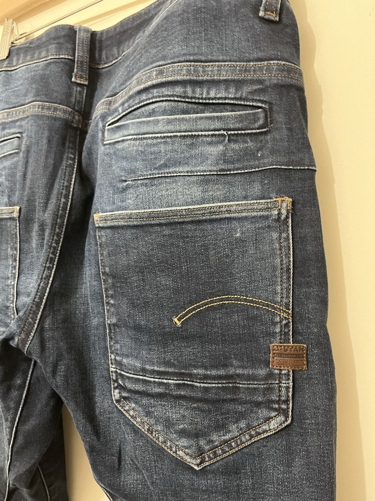 G-Star G-Star RAW D-Staq Zip Slim Darkwash Denim Size 34x32 Size US 34 / EU 50 - 6 Thumbnail