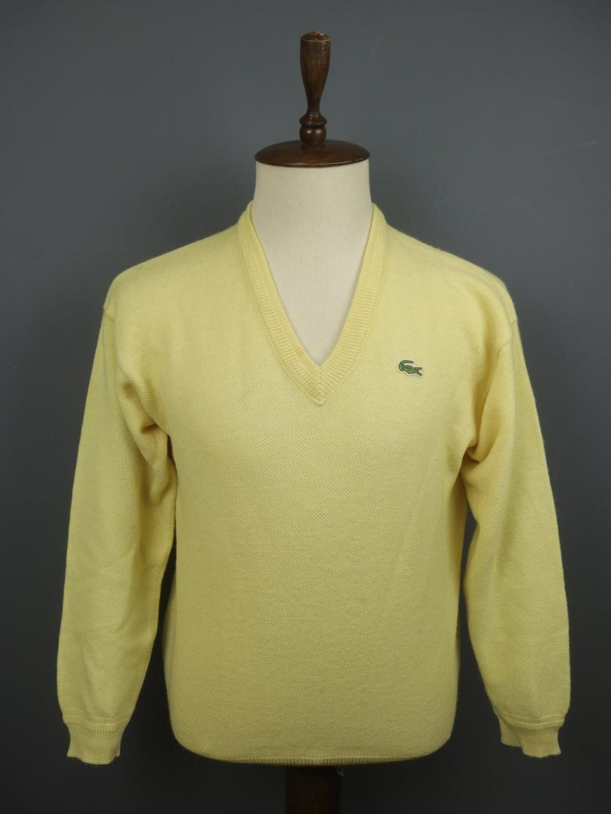 Lacoste Lacoste Yellow Linen Knitted Pullover Sweater Size 6 Size M / US 6-8 / IT 42-44 - 1 Thumbnail