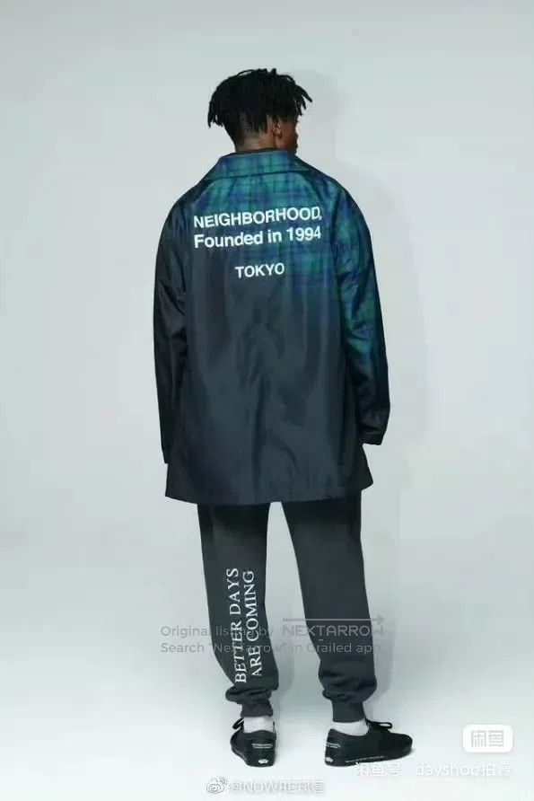 Neighborhood Neighborhood Gradient Plaid Hooded Windbreaker Jacket Mult Size US M / EU 48-50 / 2 - 9 Thumbnail