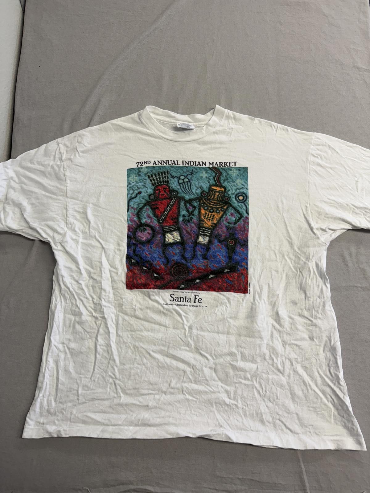 Vintage Native American T-shirt 1993 Indian Market Santa Fe