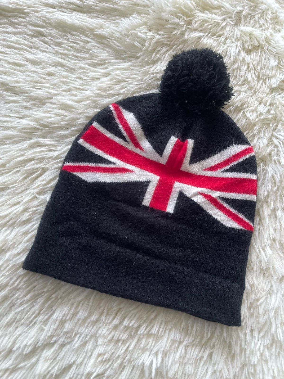 Vintage Union Jack Snow Beanie Hat Size ONE SIZE - 6 Thumbnail