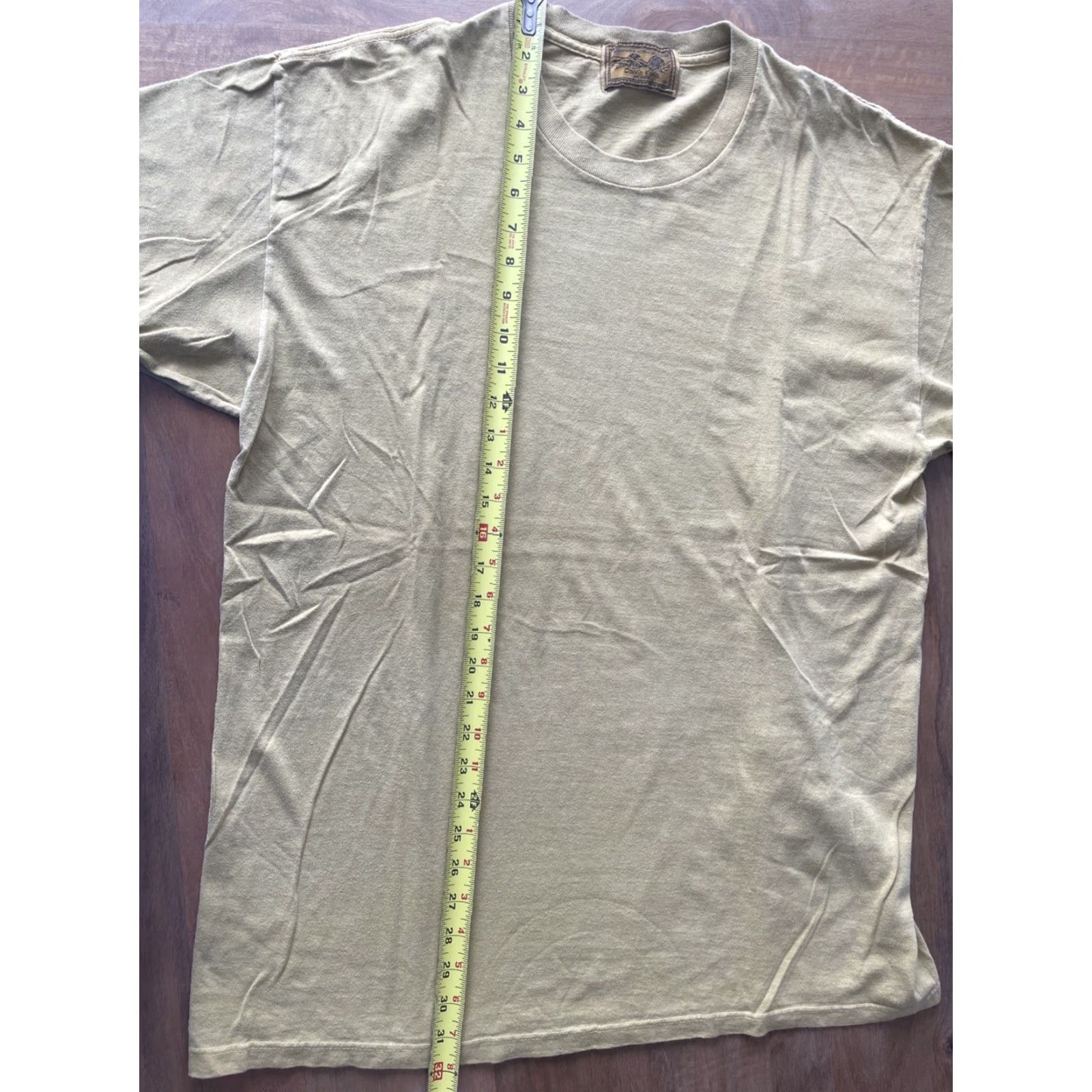 Calvin Klein VINTAGE Calvin Klein Baggy T-Shirt Mens Medium Yellow 1980s Cotton Short Sleeve Basic Tee Grunge 44 Chest Size US M / EU 48-50 / 2 - 6 Thumbnail