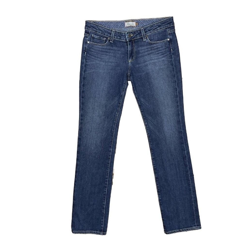 Paige PAIGE Denim Heights Y2K Jeans Straight Leg Medium wash sz 31 Size 31" - 2 Thumbnail
