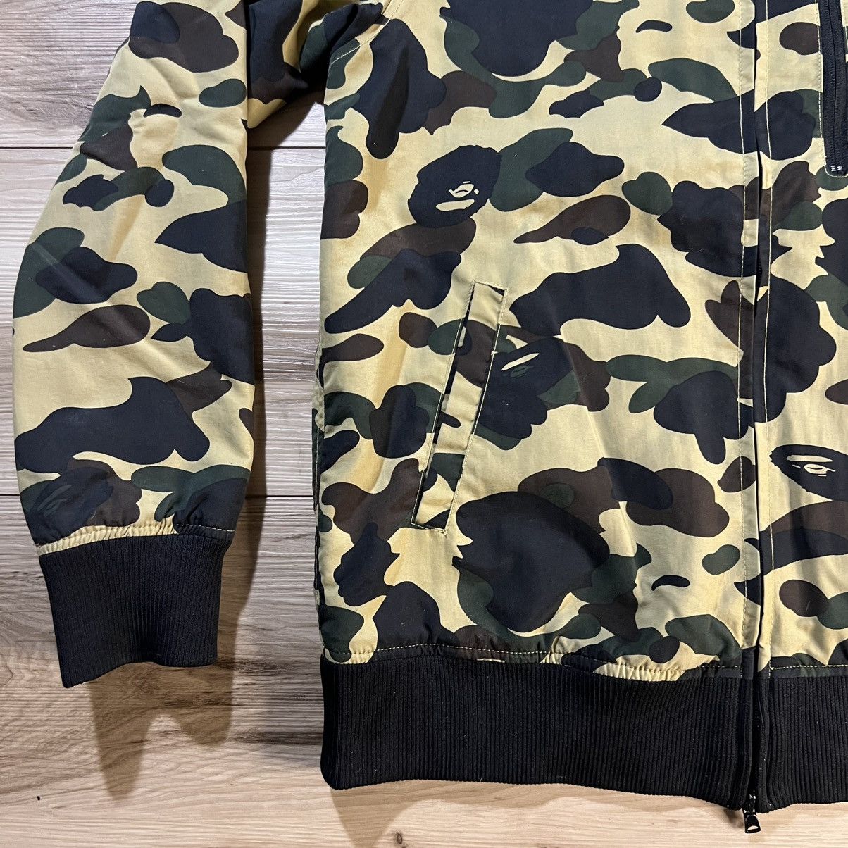 Bape BAPE Beige ABC Camo Fleece Lined Windbreaker Jacket Size US XL / EU 56 / 4 - 6 Thumbnail