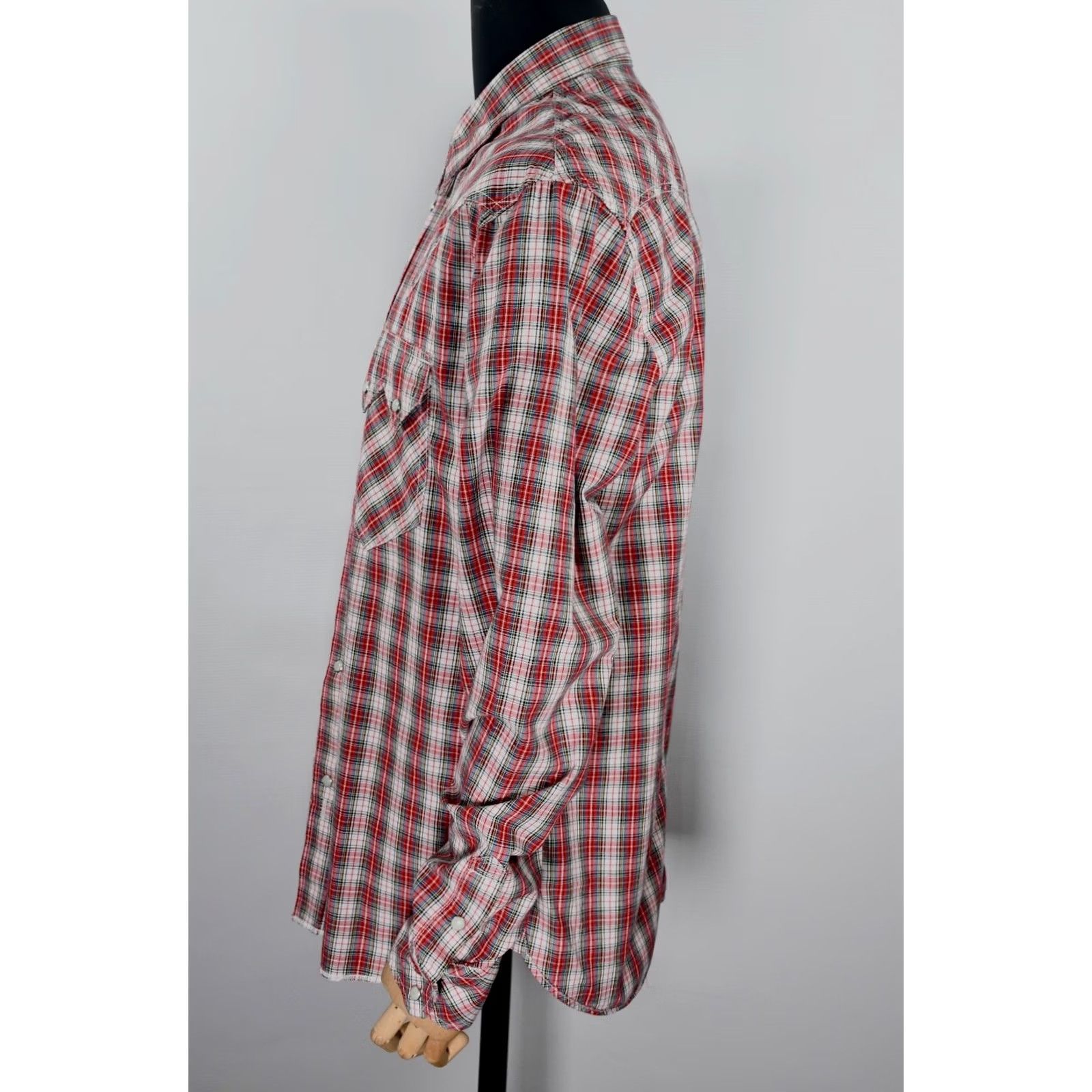 Levi's Levi's Limited Edition Western Shirt Mens XL Button-Up, Plaid, Cotton, Multicolor, Casual, Regular Fit, Hoodie? Size US XL / EU 56 / 4 - 7 Thumbnail