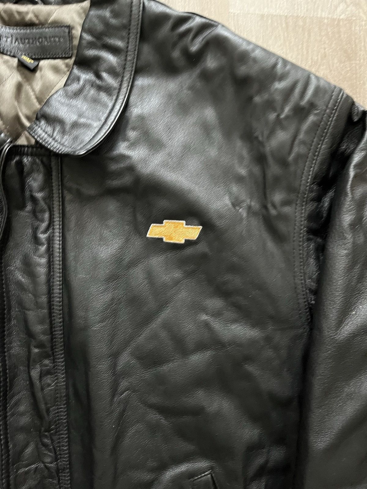 Chevrolet Vintage Chevy Leather Jacket Size US XL / EU 56 / 4 - 4 Thumbnail