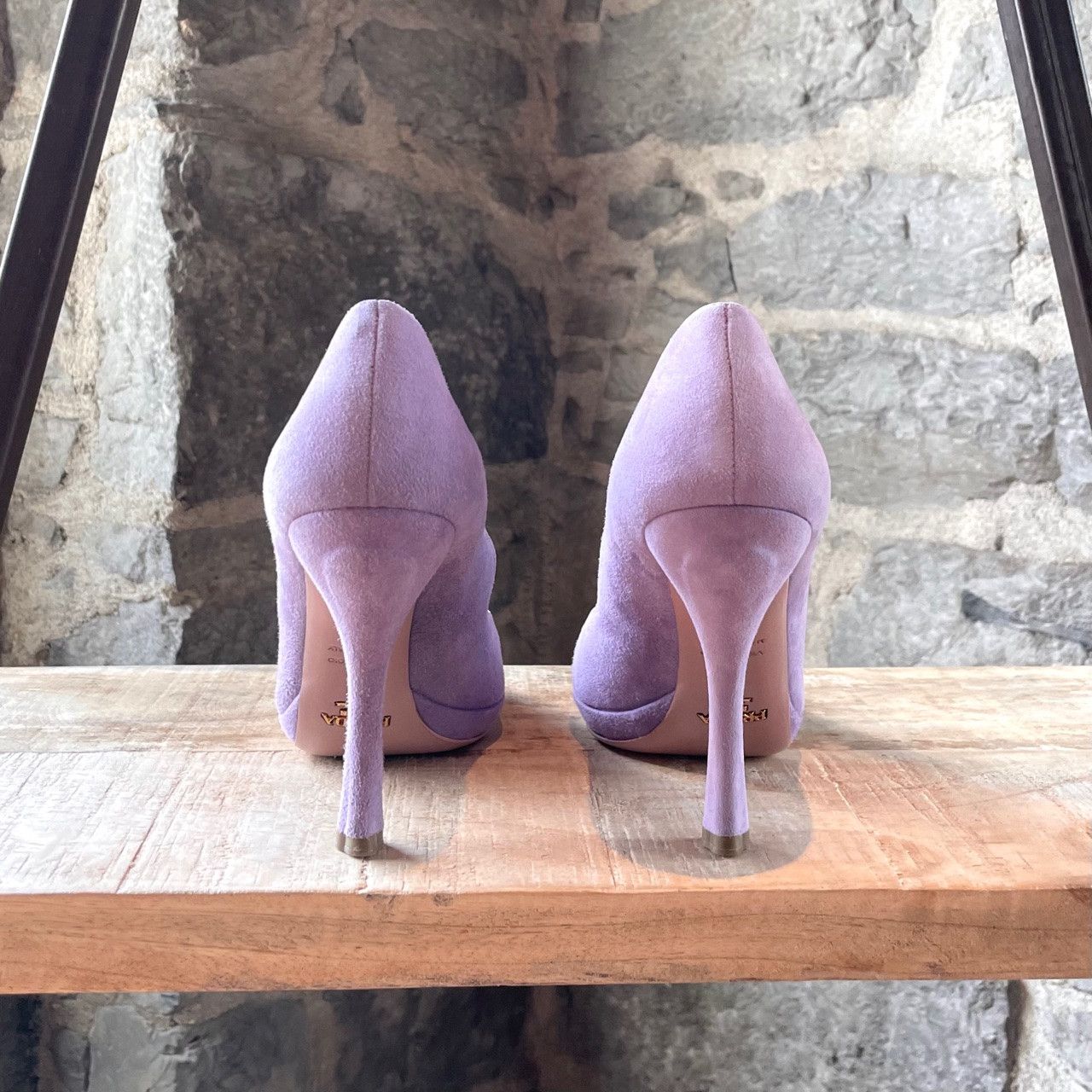 Prada Prada Lilac Suede Scallop Pumps Size US 7 / IT 37 - 5 Thumbnail