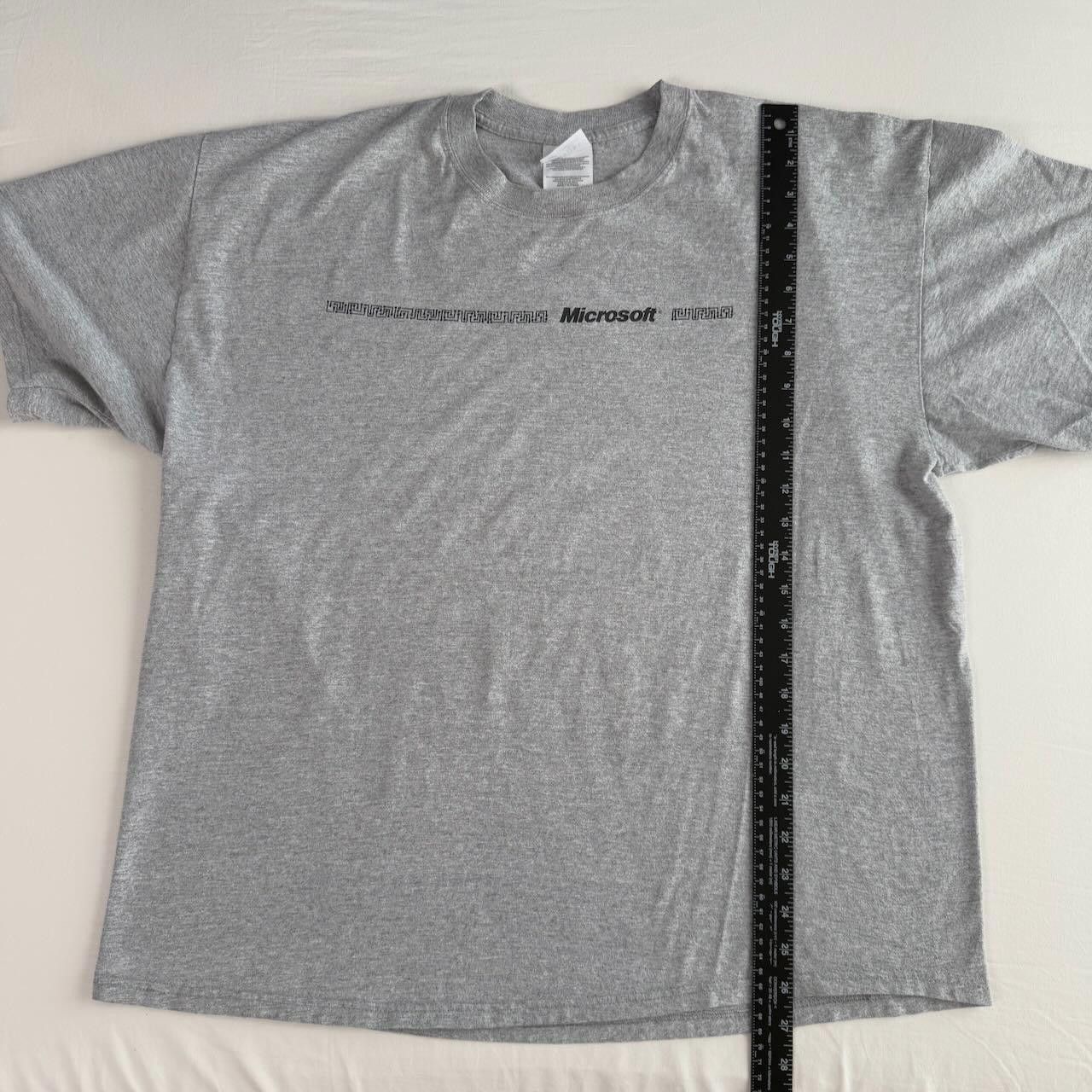 Microsoft Vintage Microsoft T-Shirt Gray Digital Corporate Logo XL Size US XL / EU 56 / 4 - 4 Thumbnail
