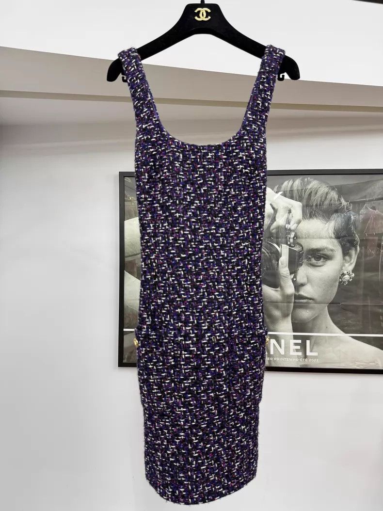 Chanel Chanel Tweed braided dress Size XS / US 0-2 / IT 36-38 - 1 Thumbnail