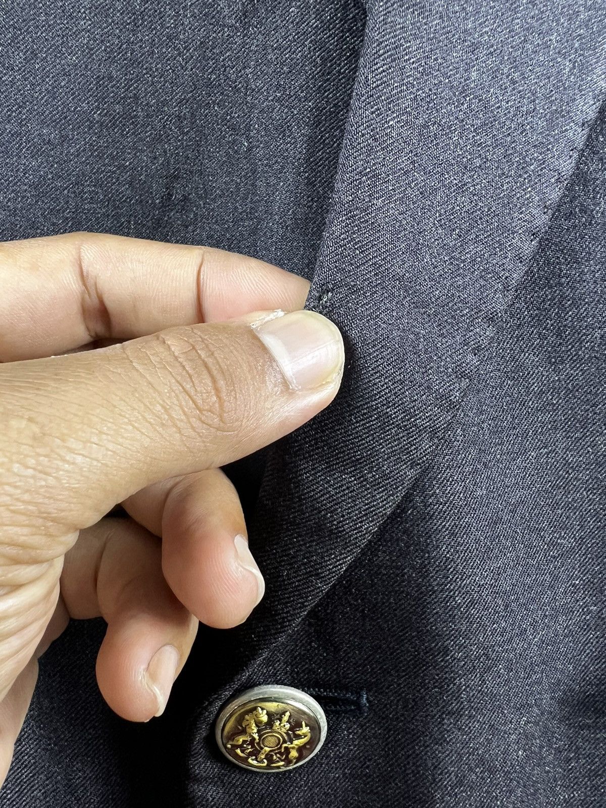 Celine 🔥 Vtg Tailoring French CELINE LORO PIANA Golden Button Size 52S - 7 Thumbnail