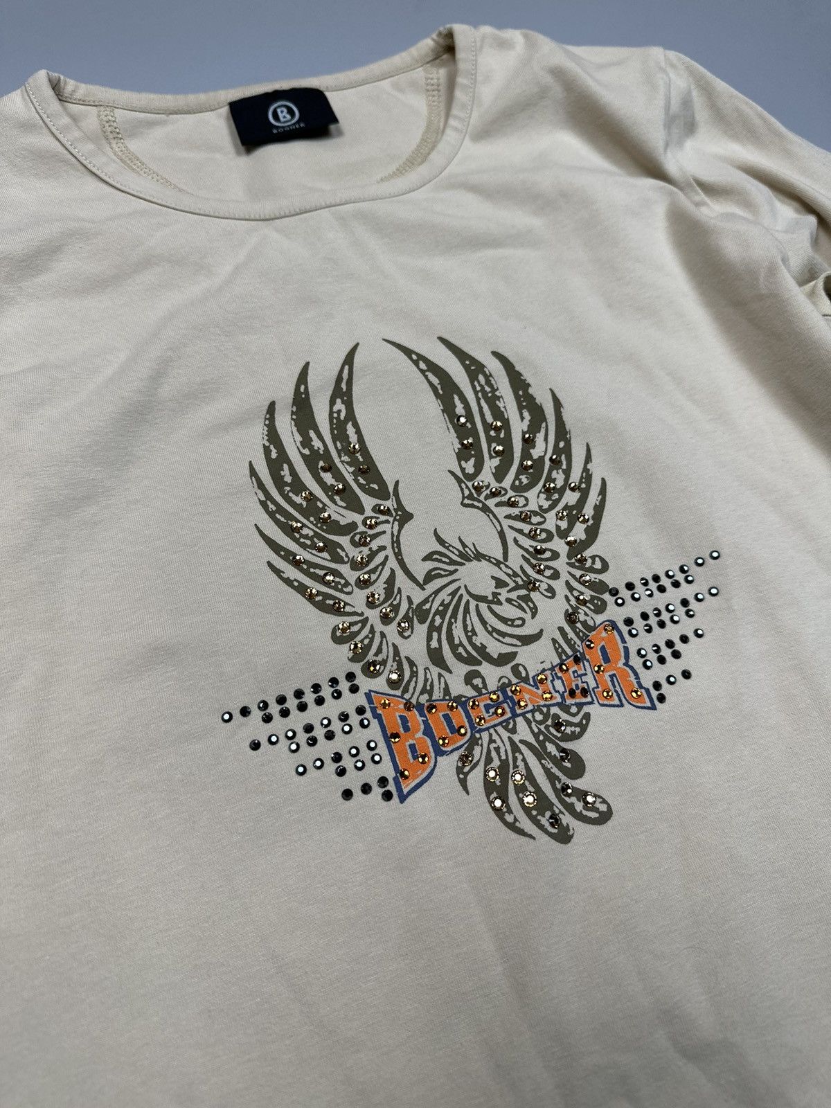 Bogner Vintage Women's Beige Longsleeve Eagle Print Bogner 81Q1452 Size S / US 4 / IT 40 - 2 Thumbnail