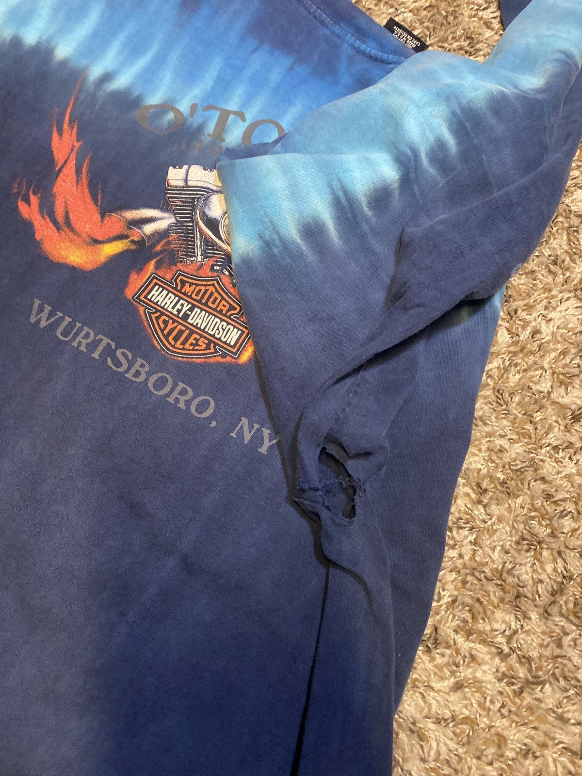 Harley Davidson × Vintage TieDye Harley Davidson Long Sleeve Size US XL / EU 56 / 4 - 4 Thumbnail