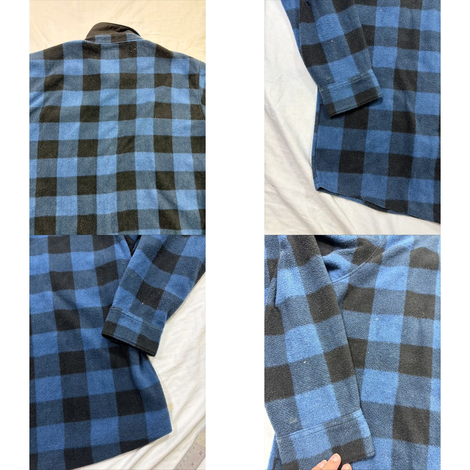 Wrangler Wrangler Button-Up Shirt 2XL Blue Black Buffalo Plaid Fleece Mens Oversized Pockets Casual Workwear Size US XXL / EU 58 / 5 - 10 Thumbnail