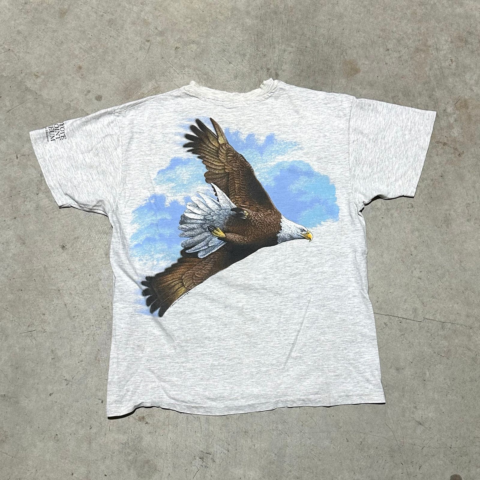 Hanes Vintage Bald Eagle Double Sided AOP Tee size Large in Men Size US L / EU 52-54 / 3 - 2 Thumbnail
