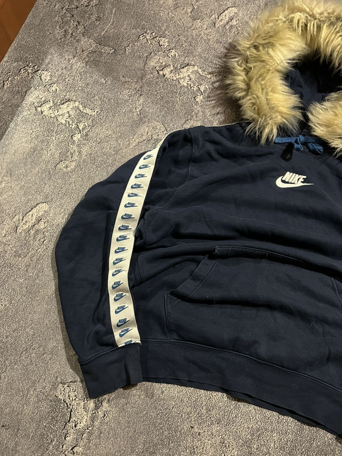 Vintage Vintage Custom Y2K Hoodie Nike / Avan Garde Archive Fur Size US S / EU 44-46 / 1 - 3 Thumbnail