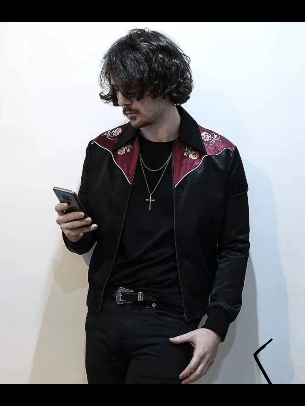 Saint Laurent Paris Saint Laurent Paris by Hedi 16AW Satin Western Jacket Size US M / EU 48-50 / 2 - 8 Thumbnail