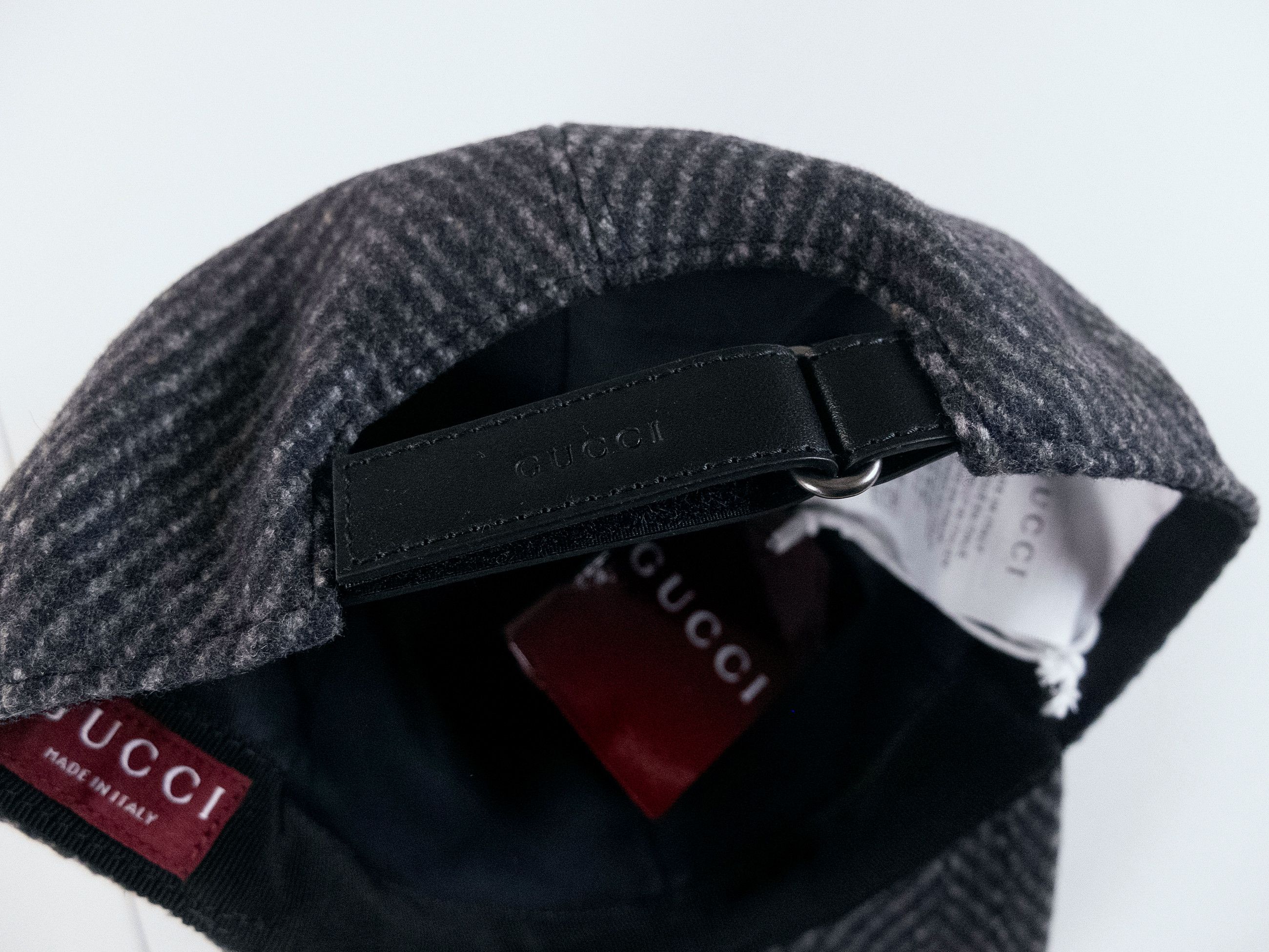 Gucci GUCCI gray embroidered logo wool silk baseball cap Large q Size ONE SIZE - 4 Thumbnail