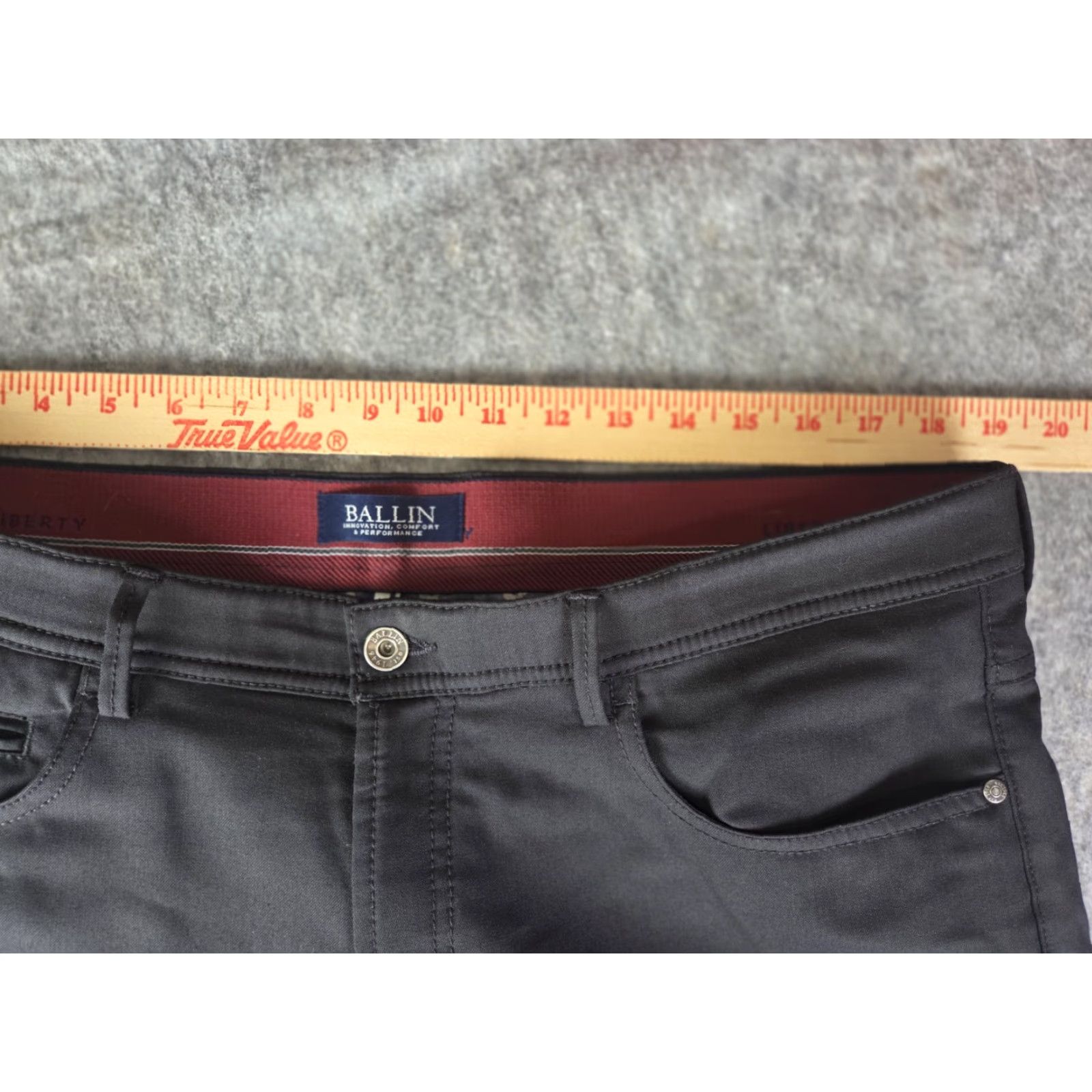 Vintage BALLIN Pants Mens 38x30 Chino Casual Black Modern Fit Flat Front Stretch Golf Regular Mens Size US 38 / EU 54 - 7 Thumbnail