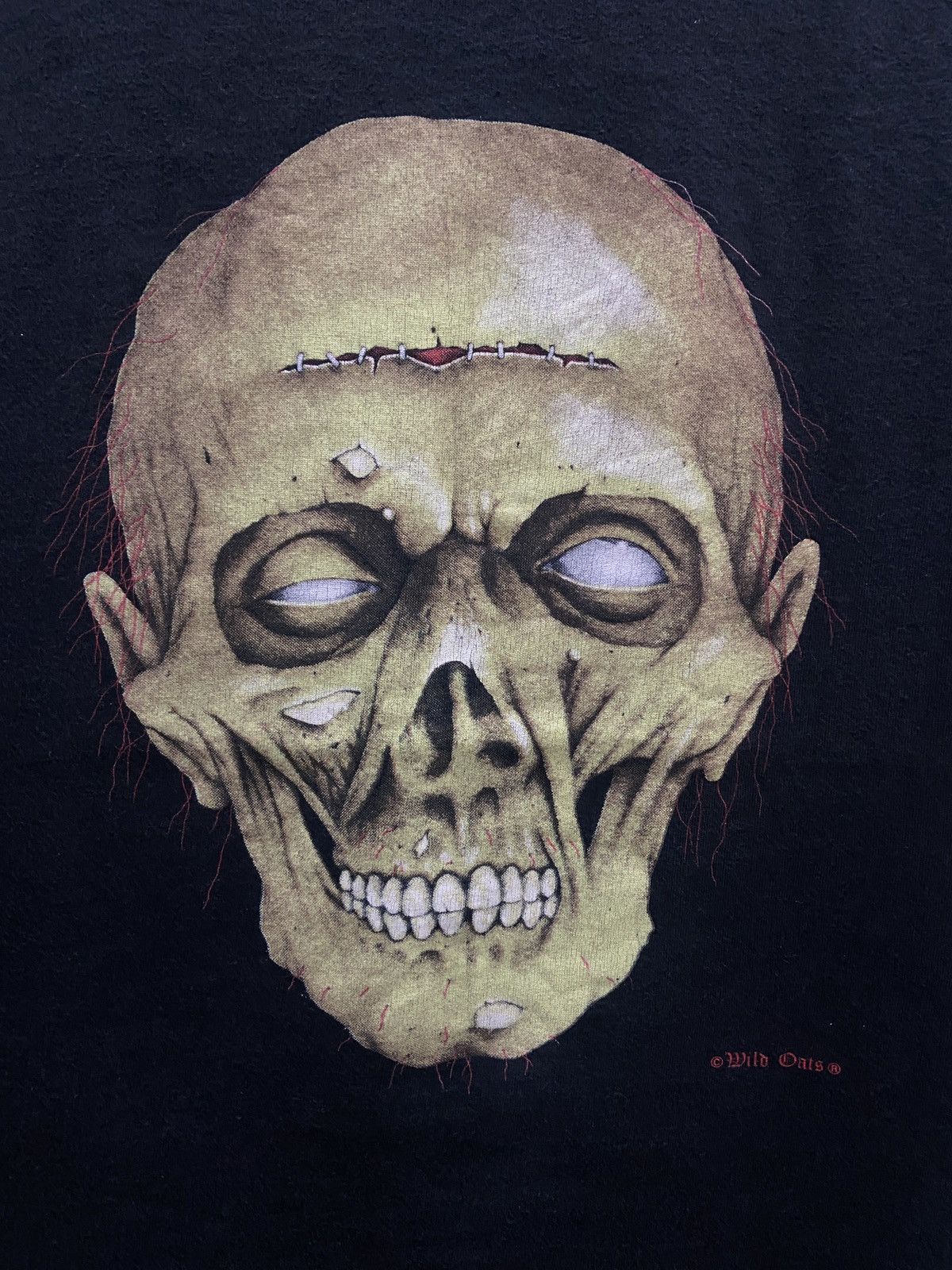 Band Tees × Vintage Rare Vintage 90s Wild Oats Bone Pushead rock Band TShirt Size US L / EU 52-54 / 3 - 4 Thumbnail