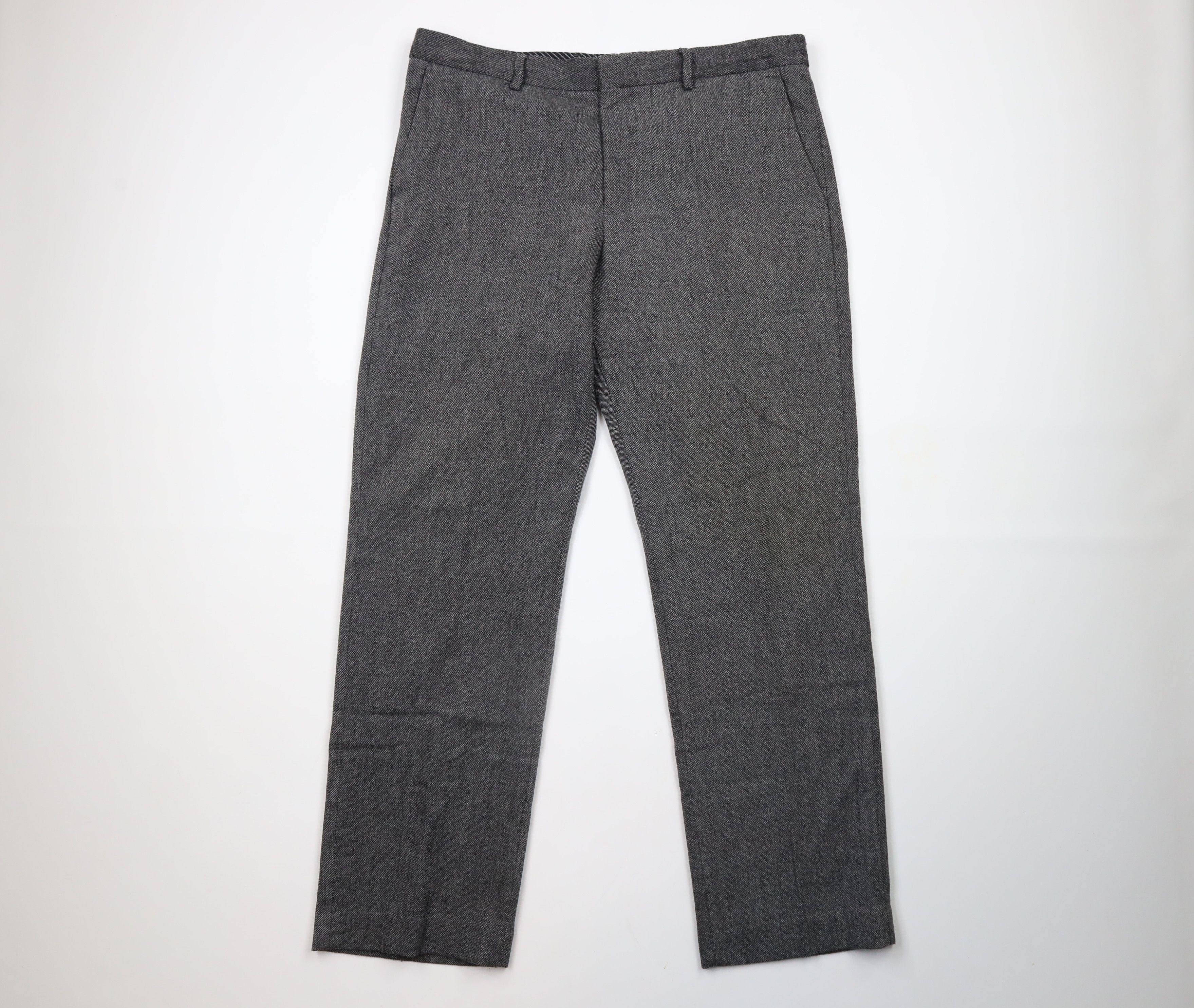 Express × Vintage Express Producer Tweed Flat Front Trousers Chino Pants Size US 36 / EU 52 - 1 Thumbnail