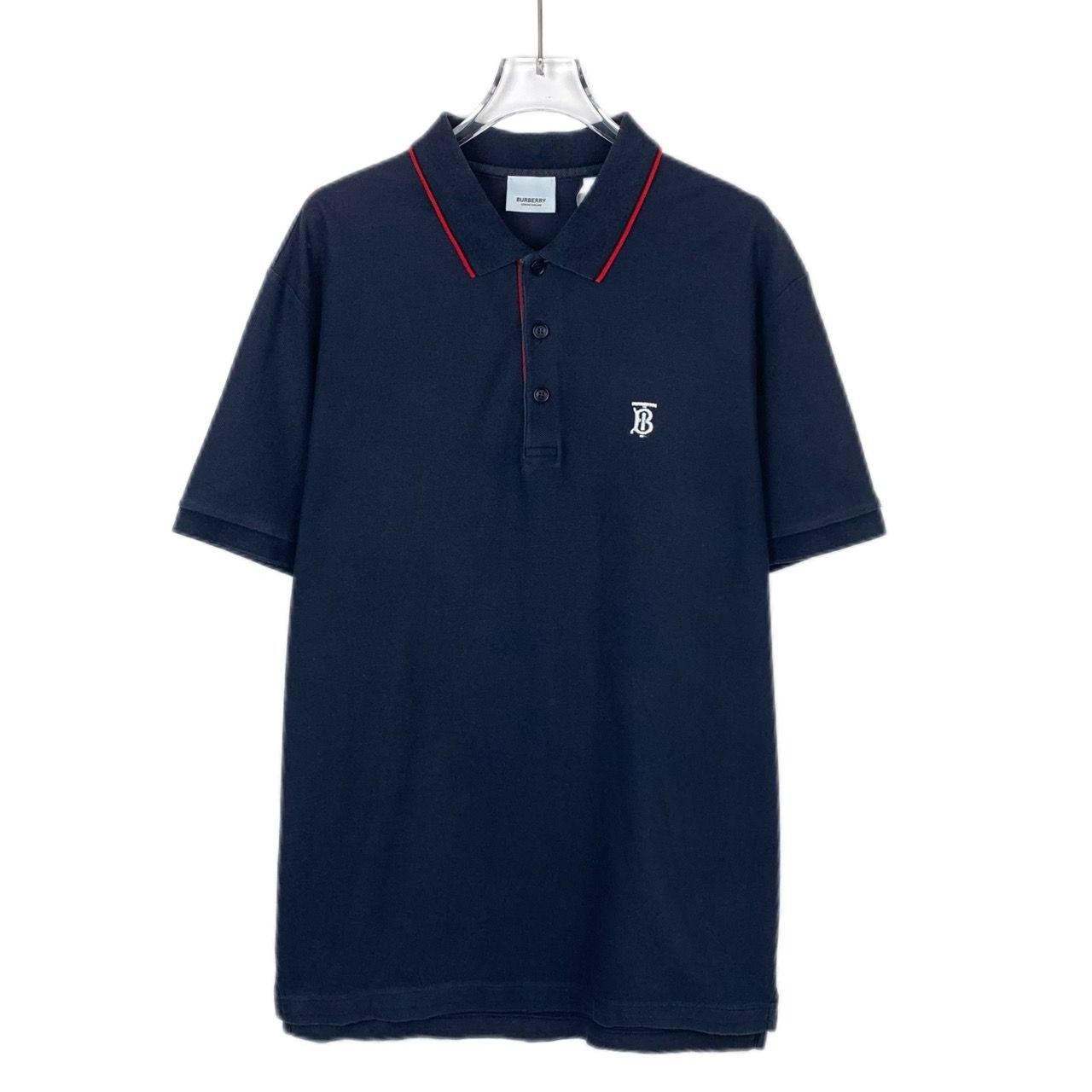 Burberry Burberry Navy Blue TB Logo Polo Shirt XL Short-Sleeve 100% C Size US XL / EU 56 / 4 - 1 Thumbnail