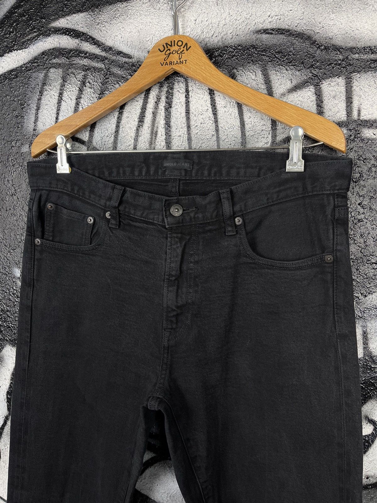 Uniqlo Uniqlo Black Denim Selvedge Jeans Men’s Size W33 L32 Size US 33 - 8 Thumbnail