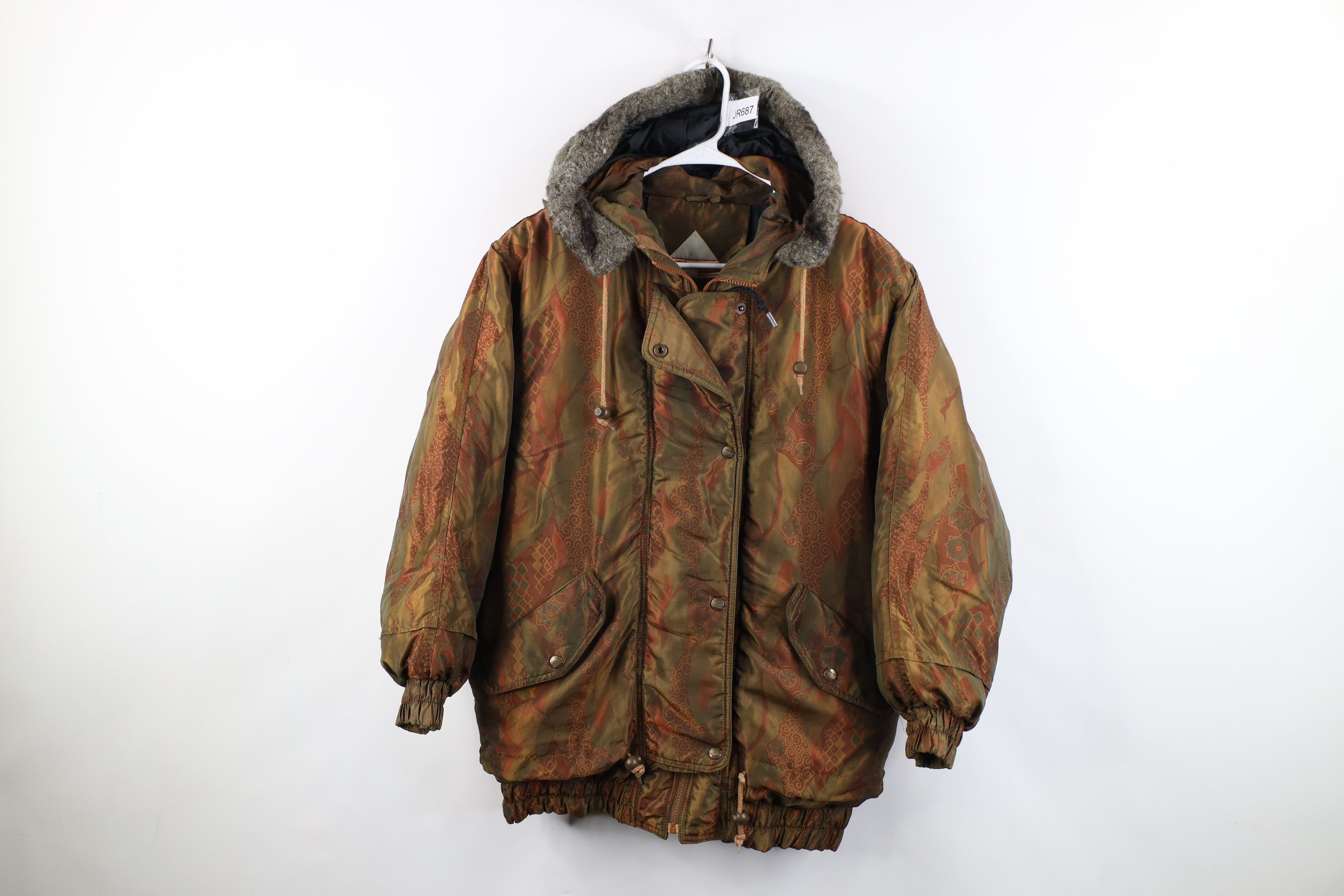 Vintage Vintage 90s Streetwear Down Insulated Hooded Puffer Jacket Size S / US 4 / IT 40 - 1 Thumbnail