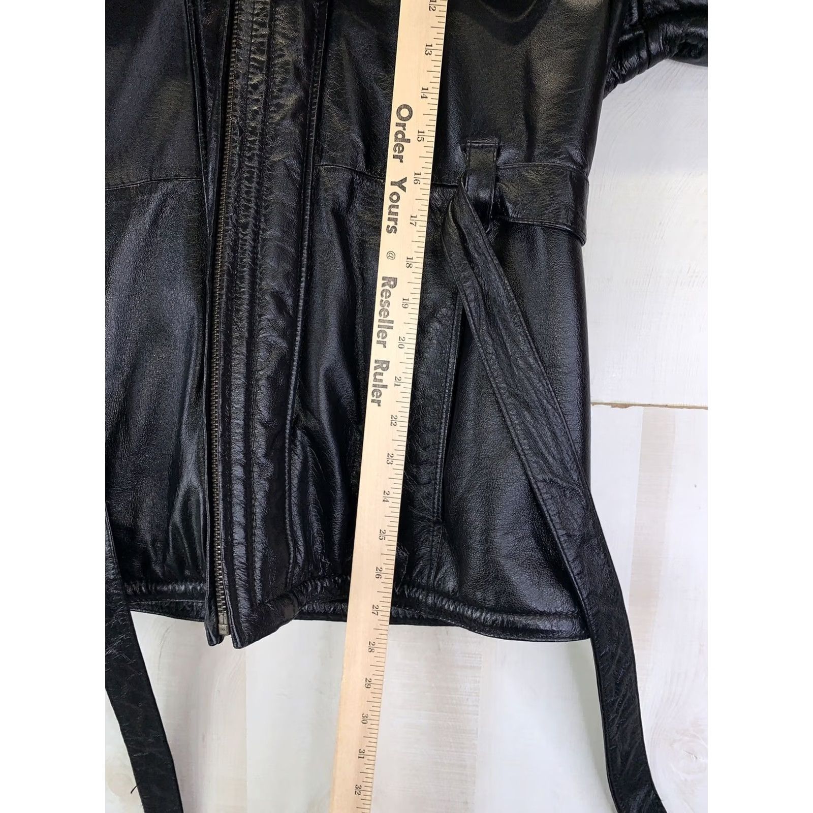 Vintage VINTAGE Wilsons Leather Leather Jacket Hooded Womens Large Black Faux Fur Lined Mid-Length Size L / US 10 / IT 46 - 6 Thumbnail
