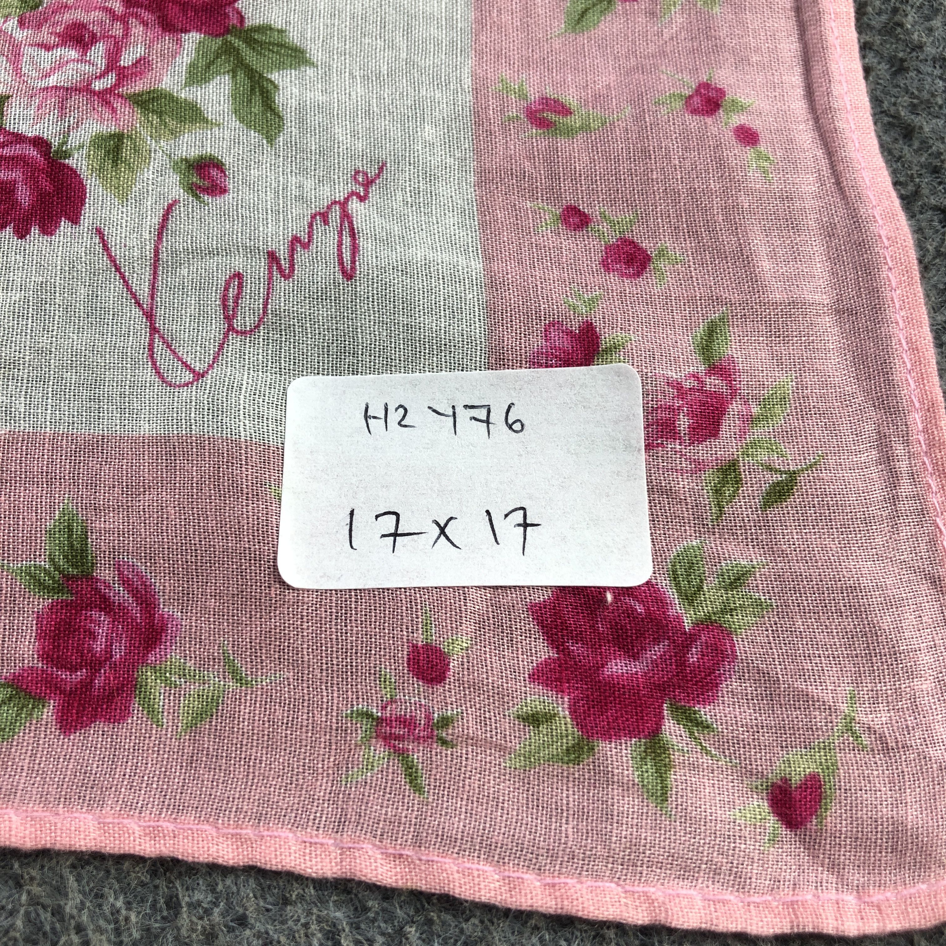 Kenzo × Vintage Kenzo Floral Handkerchief Neckerchief Bandana H2476 Size ONE SIZE - 9 Thumbnail