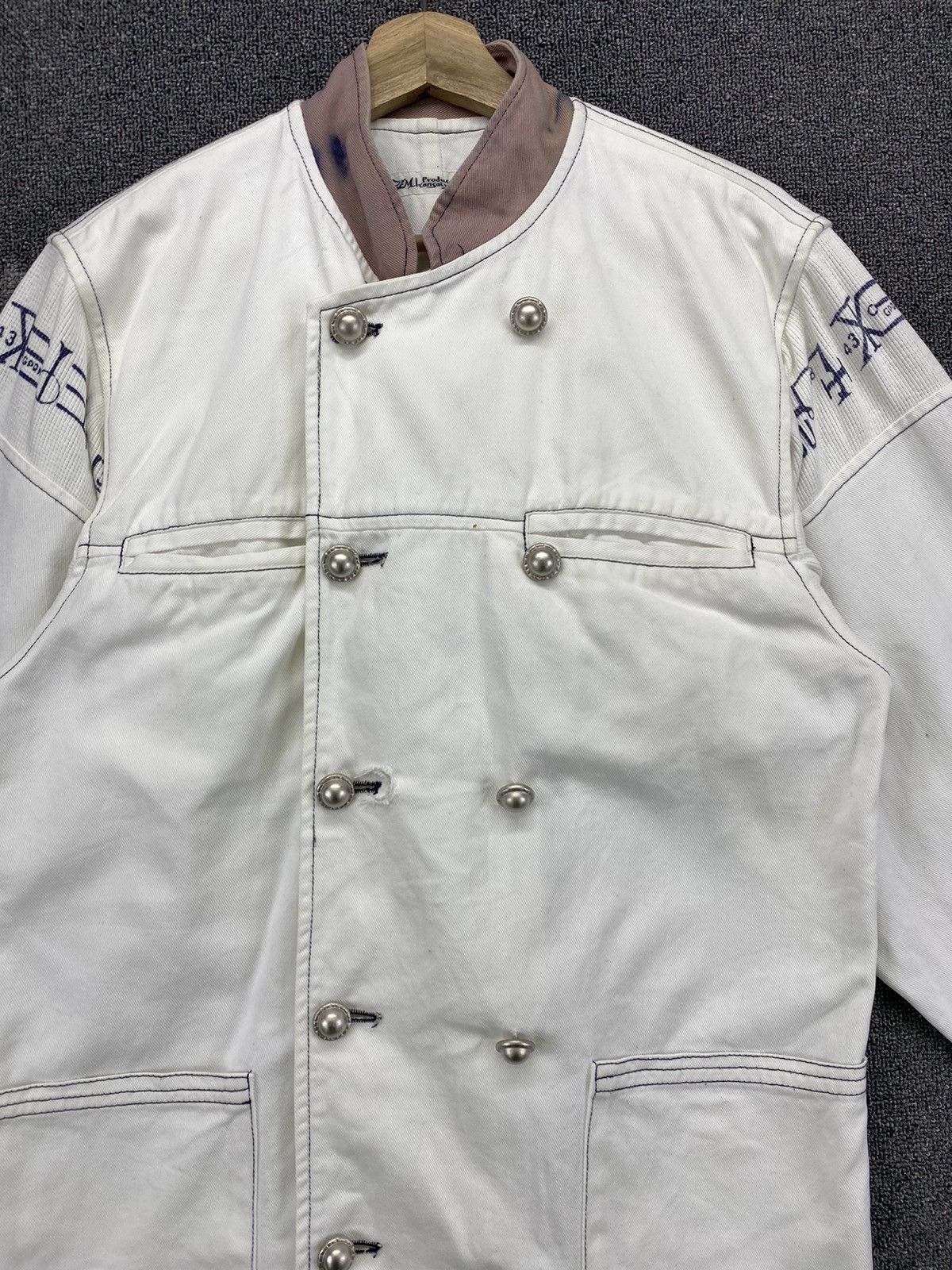 Kansai Yamamoto Vintage 90 Kansai Yamamoto Double Breasted Denim Coat Jacket Size US M / EU 48-50 / 2 - 5 Thumbnail