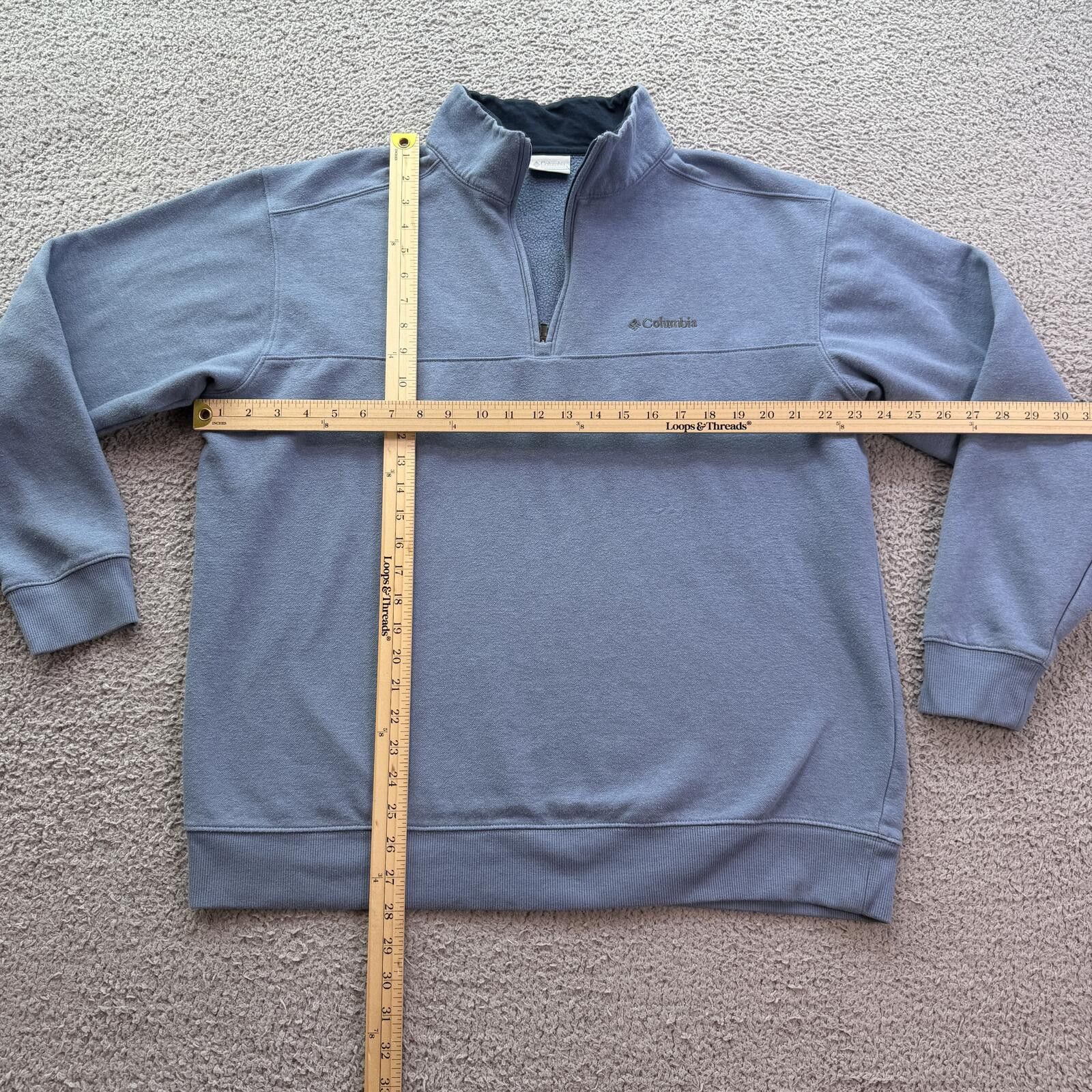 The North Face Columbia Quarter Zip Fleece Pullover Sweatshirt Blue XL Size XL / US 12-14 / IT 48-50 - 3 Thumbnail