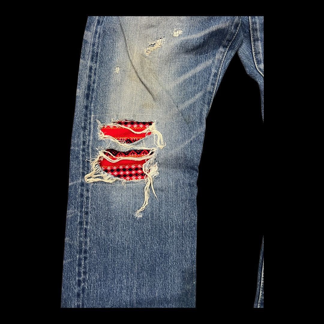 Hysteric Glamour × Japanese Brand HYSTERIC GLAMOUR SELVEDGE JAPANESE BRAND DISTRESSED DENIM Size US 34 / EU 50 - 3 Thumbnail