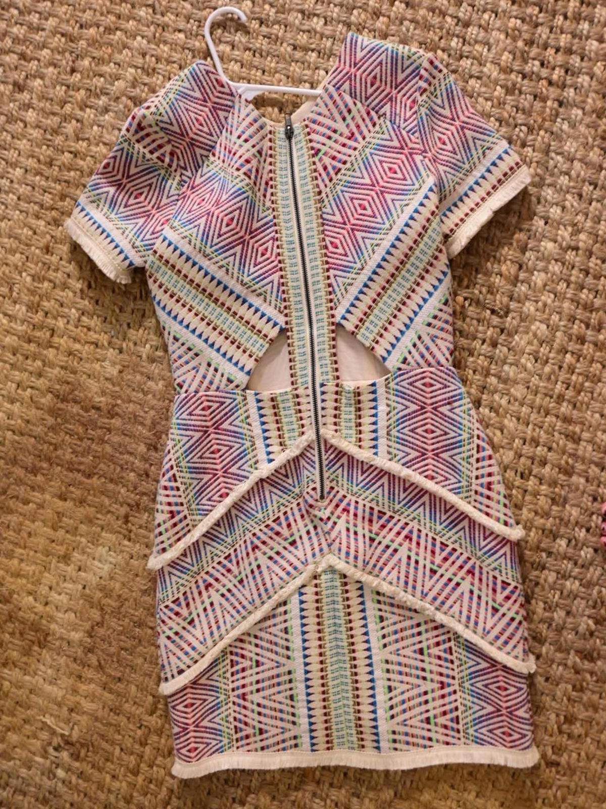 Other Adelyn Rae Jaylene Short Sleeve Multicolor Geometric Dress S Size S / US 4 / IT 40 - 7 Thumbnail