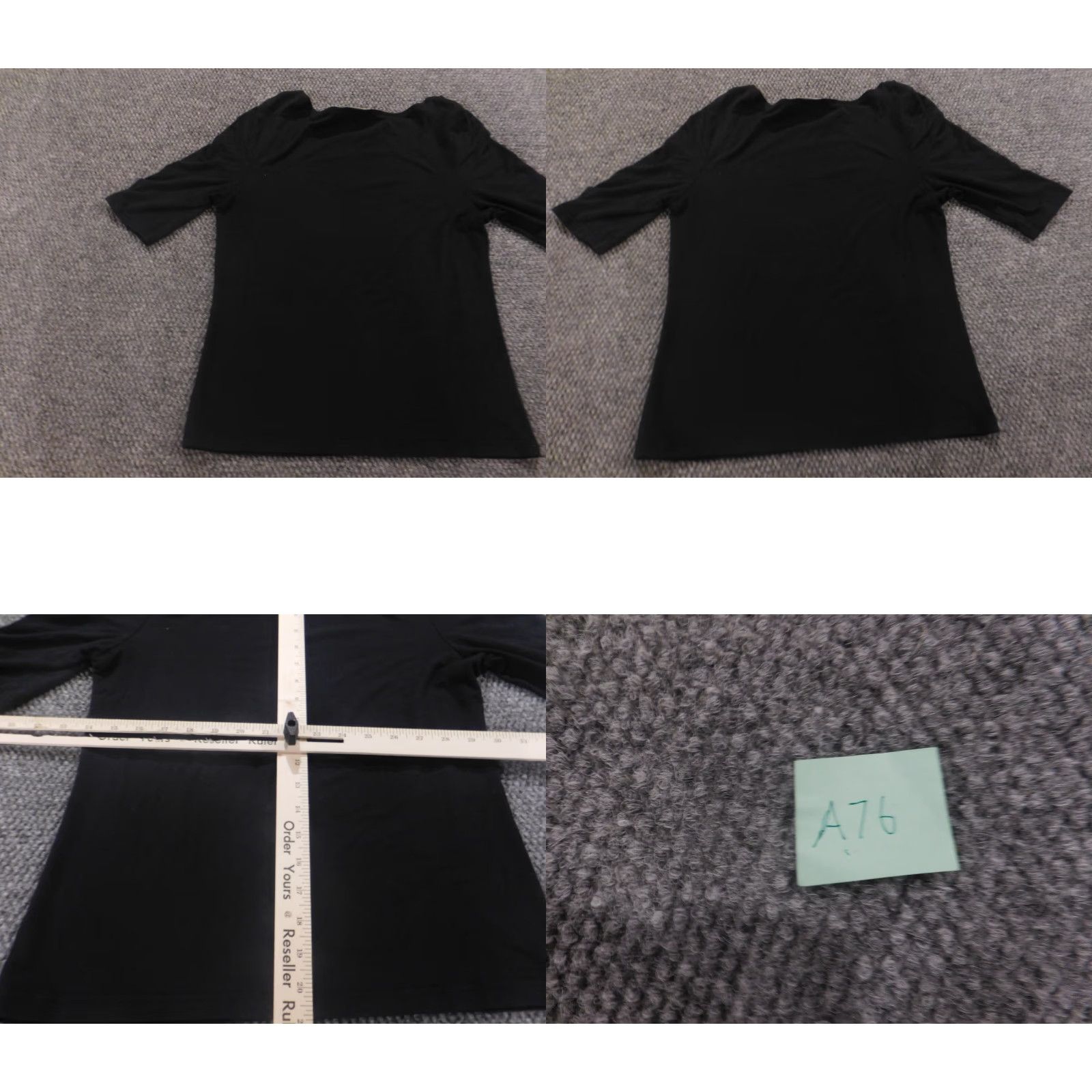 Old Navy Old Navy Blouse Shirt Womens S Black Short Sleeve Collared Pullover Stretch Regular Basic Casual Size S / US 4 / IT 40 - 8 Thumbnail