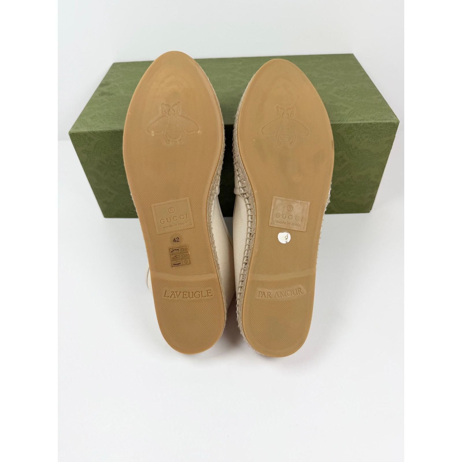 Gucci Size 42EU/9US - Gucci Canvas Logo Beige Espadrilles NEW Size US 9 / EU 42 - 7 Thumbnail